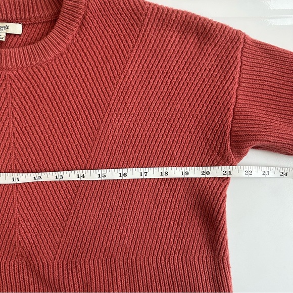 Madewell 100% Merino Wool Moderne Salmon Sweater Pullover Knit Thick Small Pink - Picture 6 of 10